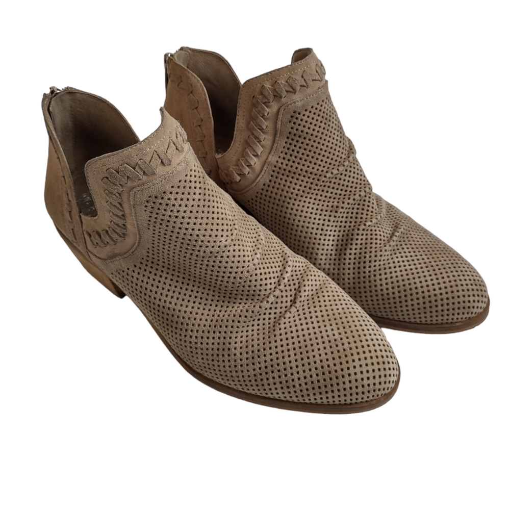 Vince Camuto Perforated Palmina Suede Ankle Booties